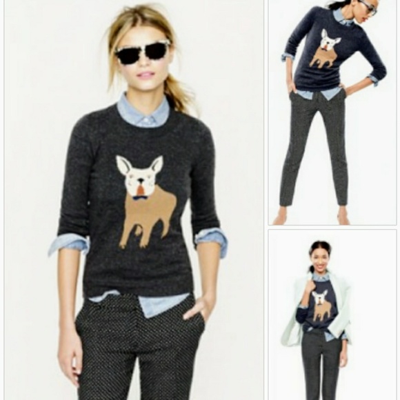 J. Crew Frenchie Bulldog Sweater - Picture 7 of 7